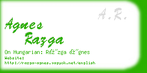 agnes razga business card